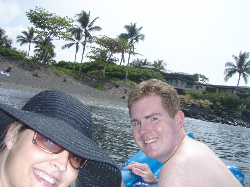 Relaxing on the Black Sand Beach