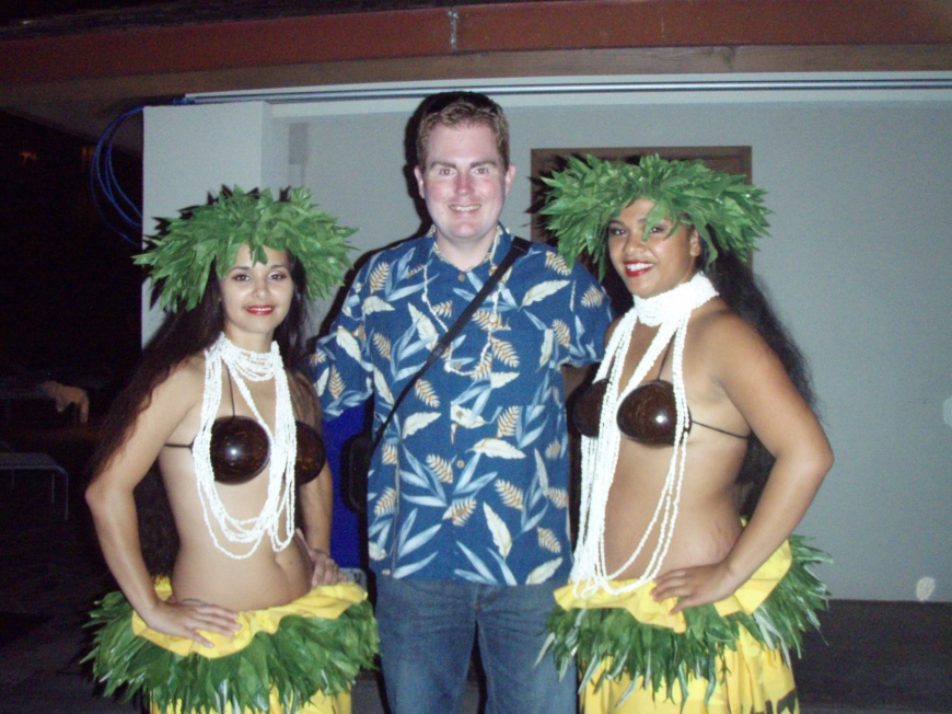 Dan with the hula ladies